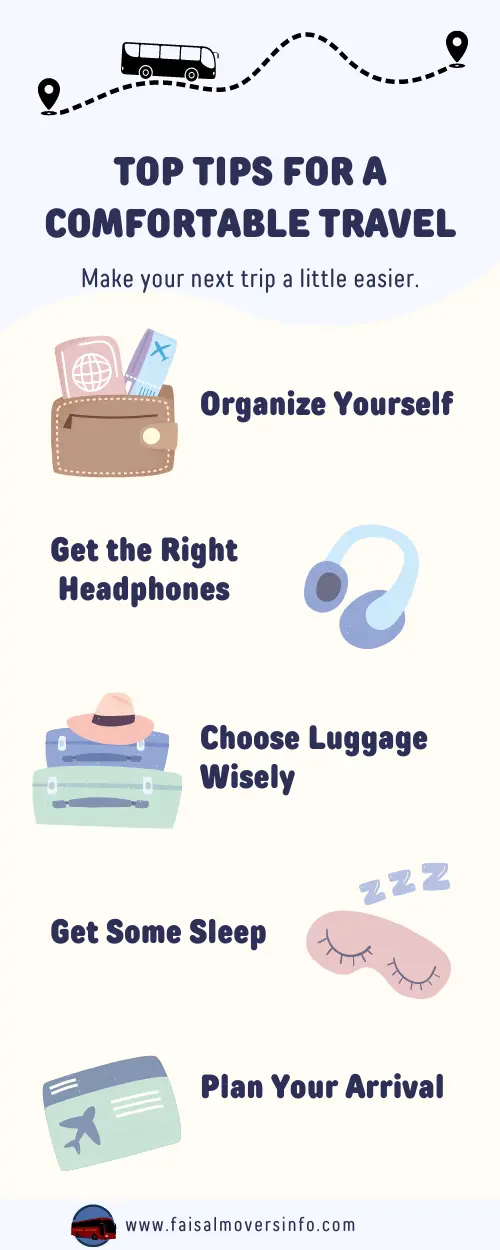 infographic top tips for a comfortable travel